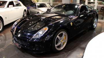 Картинка ferrari 599 gtb fiorano автомобили выставки уличные фото италия s p a гоночные спортивные