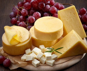 Картинка еда сырные+изделия виноград сыры