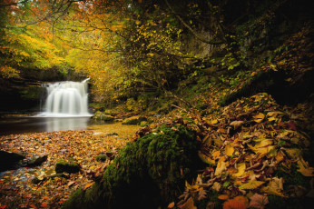 Картинка природа водопады вода осень