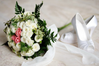 Картинка цветы розы букет свадебный