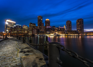 Картинка boston +ma города бостон+ сша ночь