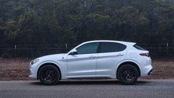 обоя 2018 alfa romeo stelvio quadrifoglio, автомобили, alfa romeo, alfa, romeo, stelvio, внедорожник, white, car, альфа, ромео, quadrifoglio, профиль, 2018