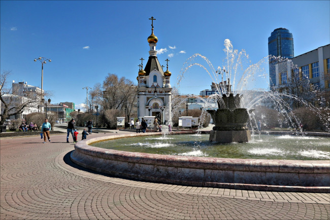 Обои картинки фото города, - фонтаны, город, фонтан