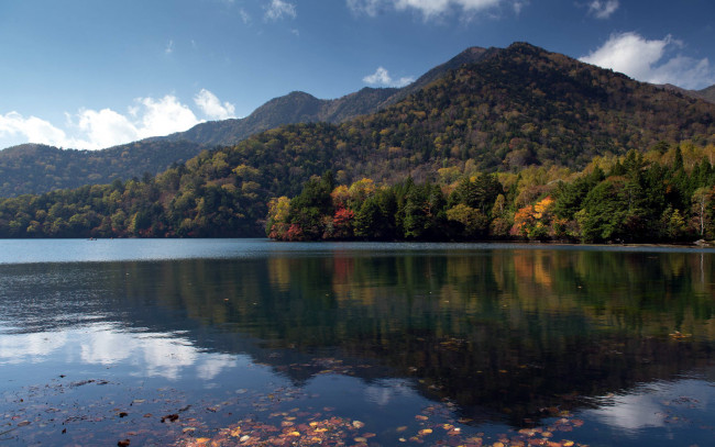 Обои картинки фото природа, реки, озера, горы, река, осень