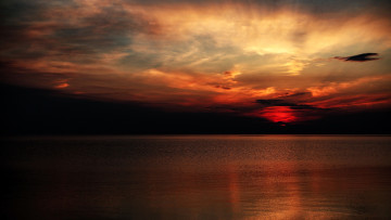 Картинка природа восходы закаты закат небо облака море