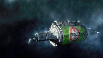 Картинка beck`s бренды пиво космический корабль банка реклама