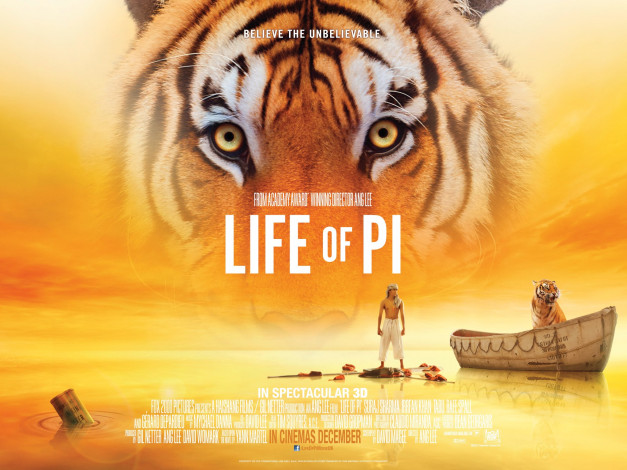 Обои картинки фото кино, фильмы, life, of, pi, бенгальский, тигр