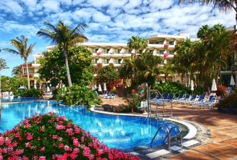 Картинка playa+blanca+испания+канары города -+пейзажи испания бассейн playa blanca курорт отель канары