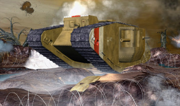 Картинка 3д+графика military танк