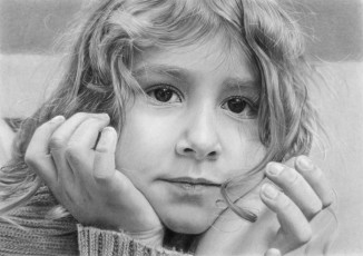 Картинка рисованное дети девочка фон взгляд