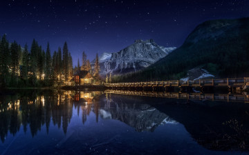 обоя canada, emerald lake, города, - здания,  дома, emerald, lake