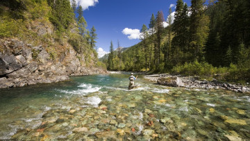 Картинка природа реки озера горы канада лес река