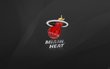 Картинка спорт эмблемы клубов miami heat nba баскетбол майями серый фон логотип