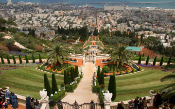 Картинка terraces of the shrine bab природа парк haifa