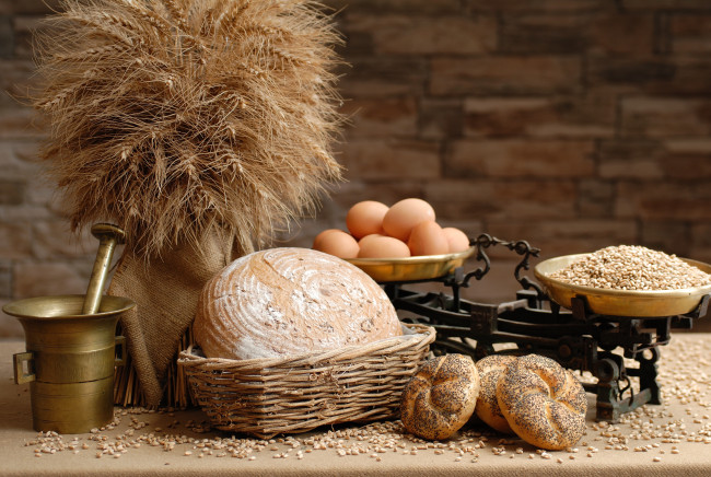 Обои картинки фото еда, хлеб, выпечка, пшеница