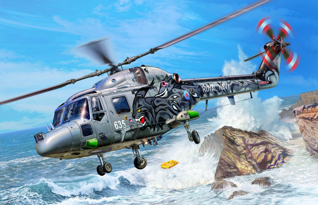 Обои картинки фото westland, lynx, авиация, 3д, рисованые, graphic, многоцелевой, британский, вертолёт