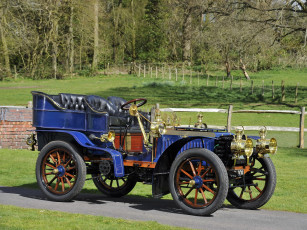 Картинка автомобили классика 1902г tonneau 16 hp paris-vienne de dietrich