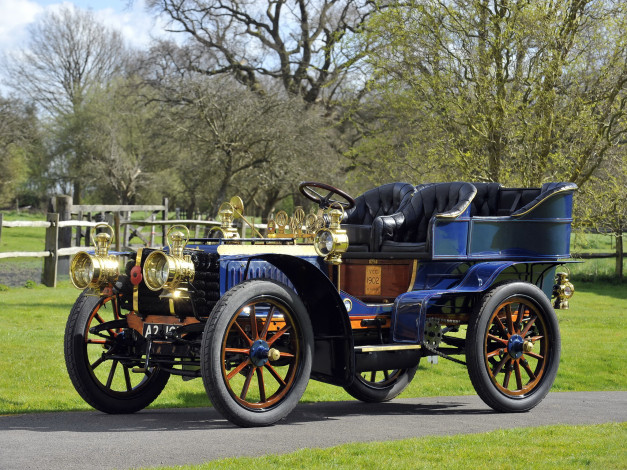 Обои картинки фото автомобили, классика, paris-vienne, 16, hp, 1902г, tonneau, de, dietrich
