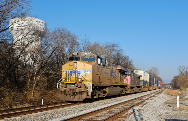 Обои картинки фото техника, поезда, дорога, железная, состав, рельсы, локомотив