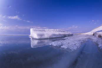 Картинка природа побережье лед облака море