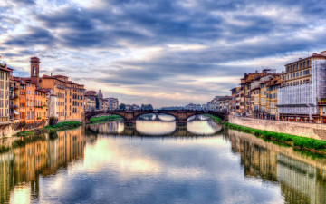 Картинка города флоренция+ италия мост река
