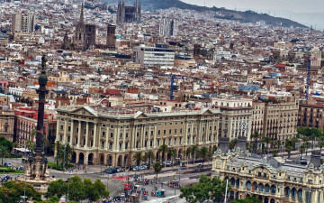 Картинка города барселона+ испания панорама