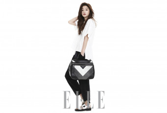 Картинка jeon+ji+hyun девушки -+азиатки шатенка рубашка брюки сумка