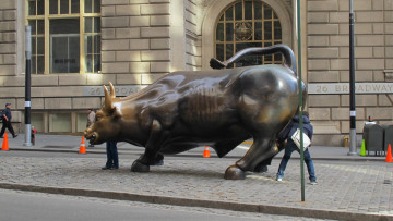 Картинка new york stock exchange города нью йорк сша город статуя