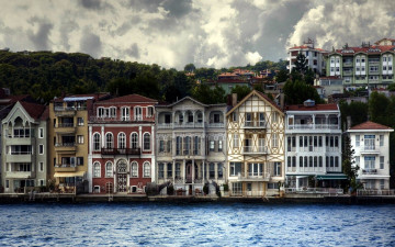обоя города, стамбул , турция, набережная