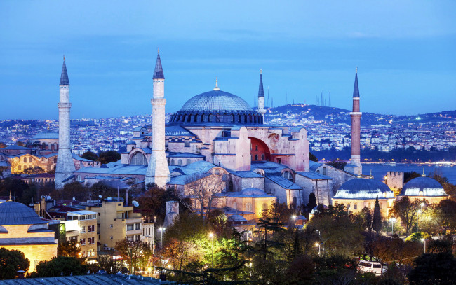 Обои картинки фото города, стамбул , турция, hagia, sophia