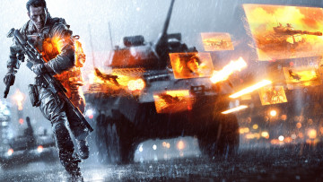 Картинка видео+игры battlefield+2042 солдат танк оружие дождь