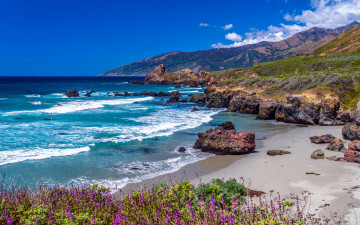 Картинка california+coast природа побережье california coast