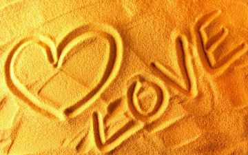 Картинка разное надписи +логотипы +знаки песок надпись сердечко любовь
