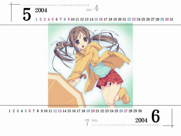 Обои картинки фото календари, аниме