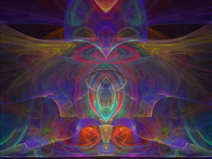 Картинка 3д графика fractal фракталы узор цвета абстракция