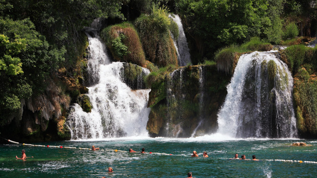 Обои картинки фото krka, national, park, croatia, природа, водопады