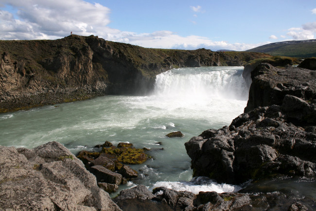 Обои картинки фото исландия, godafoss, waterfall, природа, водопады, водопад