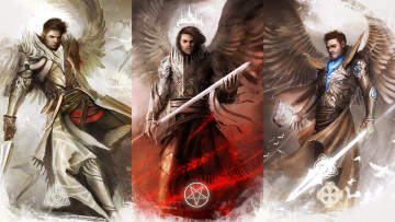 Картинка фэнтези ангелы воины