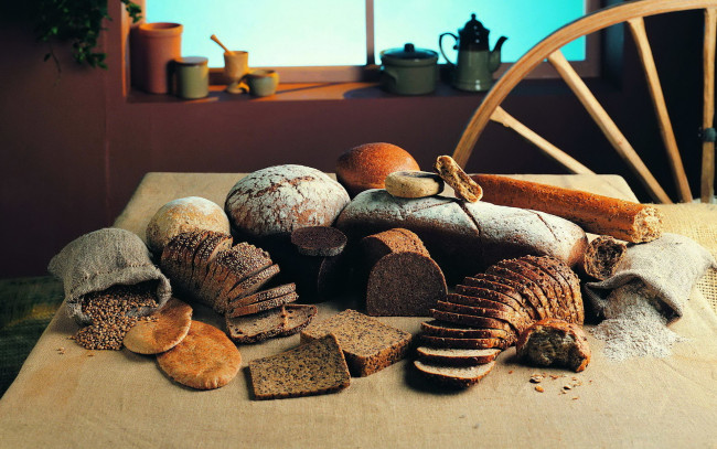 Обои картинки фото еда, хлеб, выпечка, разнообразие