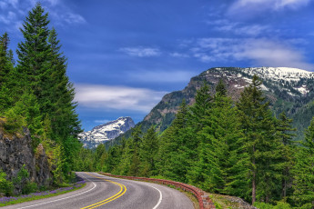 Картинка природа дороги шоссе лес горы