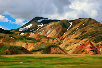 Картинка природа горы облака небо исландия