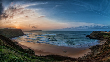 Картинка природа побережье рассвет утро пляж залив море