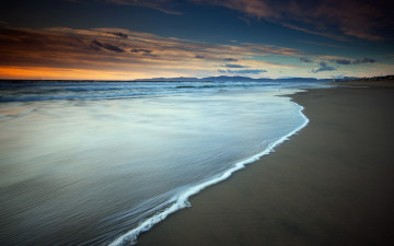 Картинка природа моря океаны берег волна вода закат пляж