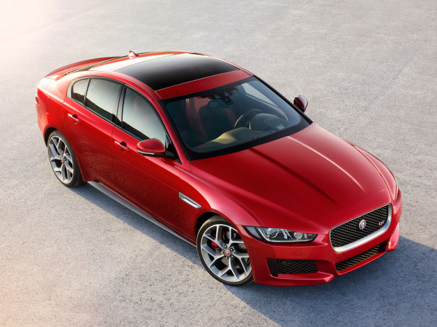 Обои картинки фото автомобили, jaguar, красный, xe, s, 2015г