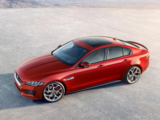 Обои картинки фото автомобили, jaguar, xe, s, красный, 2015г