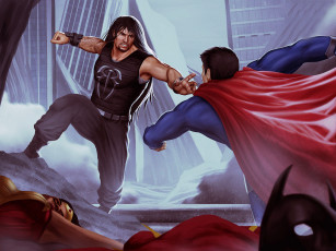 Картинка рисованное люди punch superman roman reigns