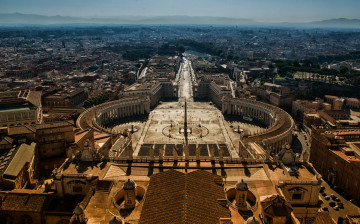 Картинка san+pietro+in+vaticano города рим +ватикан+ италия простор