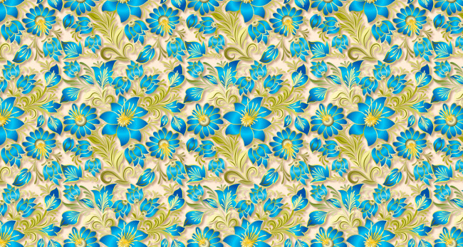 Обои картинки фото векторная графика, цветы , flowers, цветы, голубой, узор, золотой