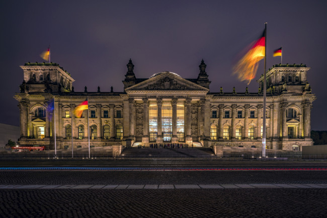 Обои картинки фото reichstag - berlin, города, берлин , германия, простор