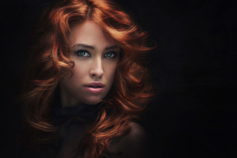 Картинка девушки -+лица +портреты девушка модель красотка рыжеволосая лицо портрет макияж причёска lilu